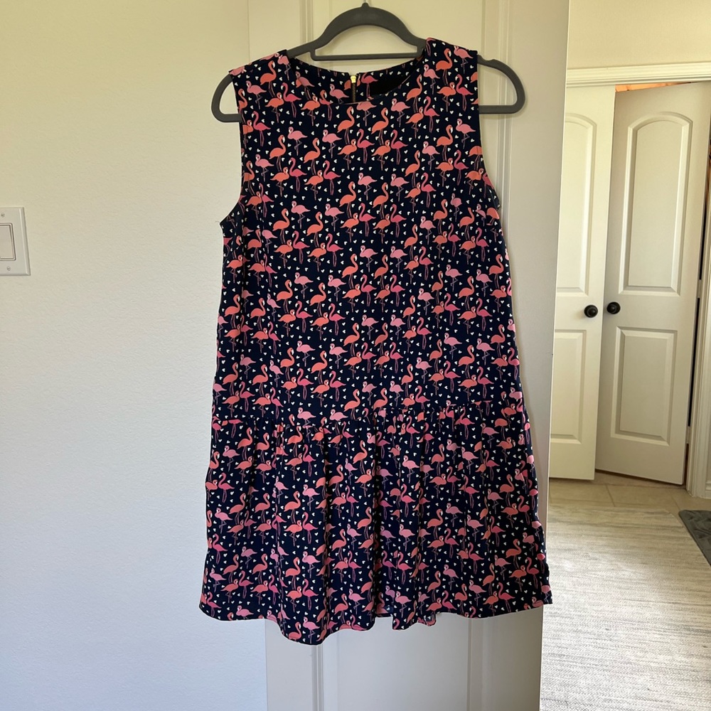 Cynthia Rowley drop waist flamingo dress